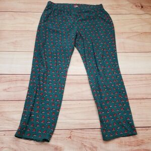 Wondershop at Target Pajama Pants Womens Large Green Santa Hat Fleece Christmas